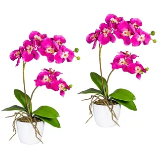 Creativ green Kunstpflanze »Orchidee Phalaenopsis« im Keramiktopf, pink