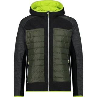CMP Man Hybrid Fix Hood Jacket piombo melange 52