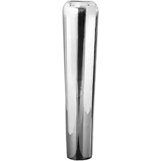 Dekovase FINK "TUTZI", silber (silberfarben), H:90cm Ø:24cm, Eisen, Vasen, Dekovase, Vase aus Metall, vernickelt, Bodenvase