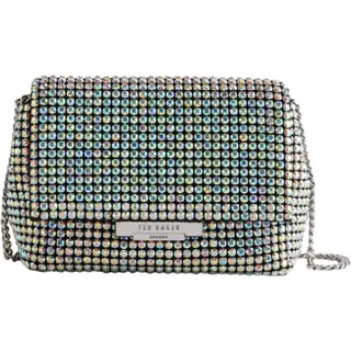 Ted Baker Umhängetasche Abendtasche Gliters Crystal Mini Crossbody Bag Silver - Col silberfarben - Silber