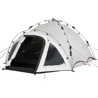 Qeedo Quick Oak Dark Series Campingzelt mit abgedunkelter Schlafkabine, nachtschwarz - Sekundenzelt mit Quick-Up-System stabil & wasserdicht, ideal für Camping & Festival, Komfort-Zelt für 3 Personen