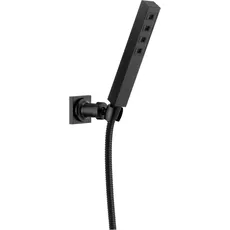 Delta 55567-BL H2Okinetic Adjustable Wall Mount Hand Shower Handshower, Matte Black