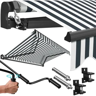 KESSER® Gelenkarmmarkise manuelle Markise Gelenkmarkise Terrassenmarkise Klemmmarkise Sonnenmarkise inkl. Wandhalterung Sonnenschutz Balkonmarkise wasserabweisender Alu/Polyester