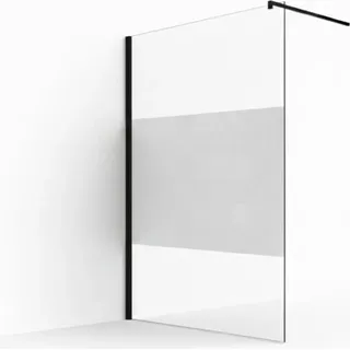 Glaszentrum Hagen Walk-In-Dusche 100 x 200 cm schwarz/transparent