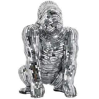 DRW Figur eines Gorilla mit Spiegeln aus Harz im Spiegel, 21 x 30 x 31 cm