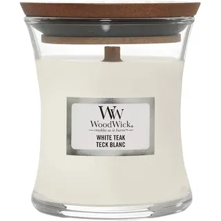 WoodWick Raumduefte DuftkerzenWhite TeakDuftkerze Mini Jar 85 g
