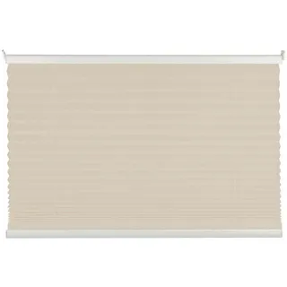 Buchheister Plissee sand Textil, 100x130 cm, Länge universell einstellbar, Wohntextilien, Rollos - Jalousien, Plissees