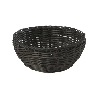 APS PROFI LINE Korb, rund, Praktischer Korb aus Polypropylen, Maße (Ø x H): 20 x 8 cm, schwarz