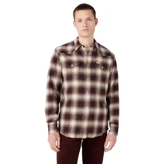 Wrangler Herren Ls Western Shirt, Dahlia, XL EU