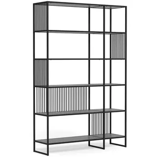 Actona Bücherregal 120 x 35 x 185 cm Schwarz