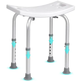 Vevor Duschhocker Höhenverstellbar Weiß