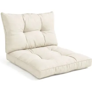 Beautissu Lounge Kissen Set Outdoor Natur XLuna 40x40cm 50x40cm