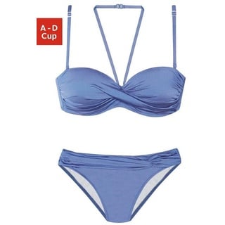 LASCANA Bügel-Bandeau-Bikini Damen hellblau Gr.34 Cup C