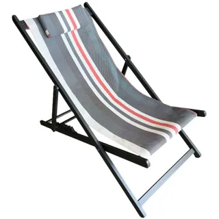 Liegestühle Klappbar 6 Positionen Grau Bayerdere Garten Externe Strand