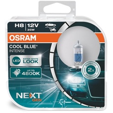 Osram 64212CBN-HCB Cool Intense H8, bis zu 4.800K, Halogen Scheinwerferlampe, LED-Look, Duo Box (2 Lampen), Blau