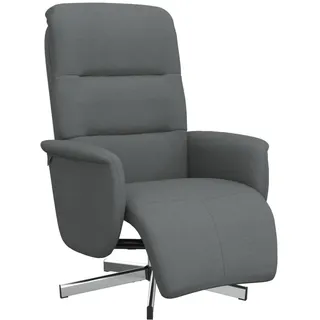 vidaXL Relaxsessel mit Fußteil Polyester 84 x 105 x 0 cm Grau