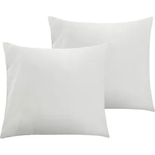 NTBAY 2er Set Kissenbezug 80x80 cm 100% Mikrofaser Kissenhülle, Superweicher Kopfkissenbezug, Grau