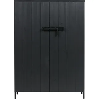 Woood Highboard 100 x 141 cm schwarz
