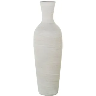 Bodenvase aus Keramik, Weiß, matt, 26 x 26 x 80 cm