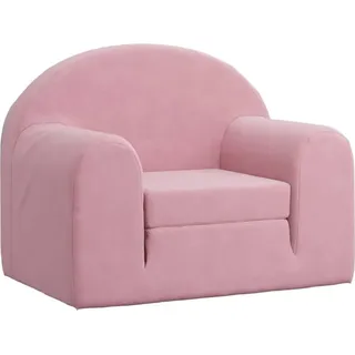 vidaXL Schlafsofa für Kinder Rosa Weich Plüsch - Rosa