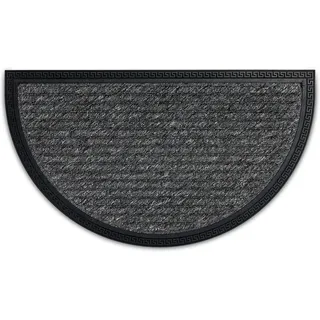 Astra Türmatte Border Star 40 cm x 70 cm halbrund Grau