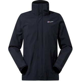 Berghaus Herren Hillmaster Interactive Jacke, Atmungsaktiver, Strapazierfähiger Mantel Übergangsjacke Hardshell Gore-Tex Wasserdichte, Schwarz, M EU