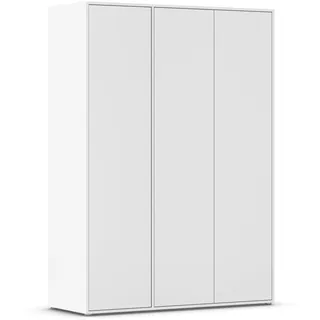 Rauch Möbel Nabila Kleiderschrank für Schlafzimmer, Kinderzimmer, Jugendzimmer, Flur, 3-türig, Push-to-Open, mit Zubehör Classic, Farbe Weiß, Breite 140 cm
