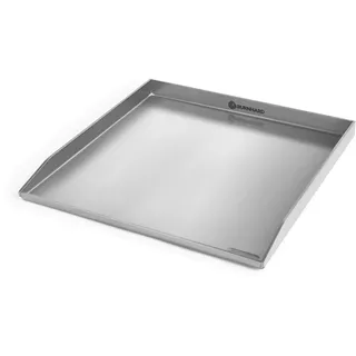 BURNHARD® Plancha Grillplatte Edelstahl für FRED Gasgrill, massiv, rostfrei, spülmaschinenfest, 41,5 x 40 x 3,5 cm – FRED Plancha