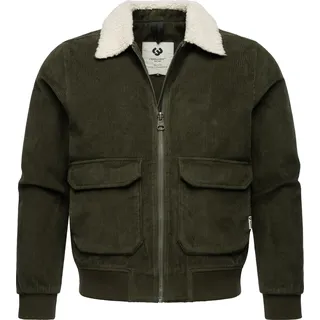 Cordjacke RAGWEAR "Cordjacke Aviss", Herren, Gr. XL, grün (schwarz olive), Obermaterial: 100% Baumwolle CO.  Obermaterial: Futter: 100% Polyester PES. 100% Polyester PES., Jacken Cordjacke