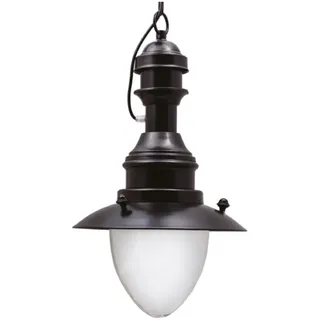 Licht-Erlebnisse Pendelleuchte Laurion Maritim Messing Glas Ø 20 cm IP43 E27