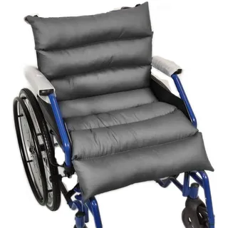 TAKIMED Sitzkissen für Rollstühle aus silikonisierter Hohlfaser, langes orthopädisches Anti-Dekubitus-Kissen für Kinderwagen, italienisches Produkt (Grau)