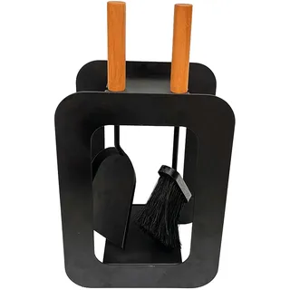 FireFix Kaminbesteck Stahl klein 22,5 x 15 x 40 cm Schwarz