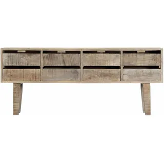 vidaXL Sideboard 140×30×60 cm Massivholz Mango - Braun