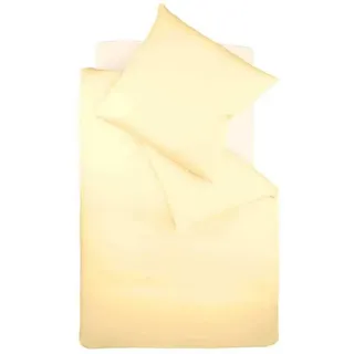 fleuresse Interlock Jersey Bettwäsche Colours Uni 155x200 vanille - Gelb