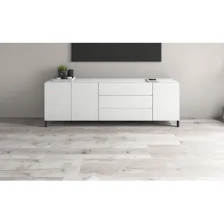 borchardt Möbel Sideboard 190 x 62 x 35 cm weiß (hochglanz)