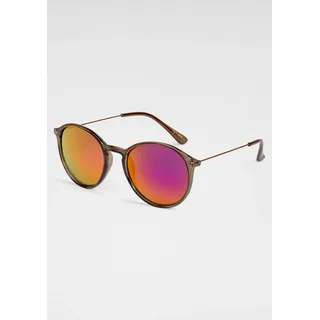 catwalk Eyewear Sonnenbrille, Filigrane Damen-Sonnenbrille mit Metallbügeln, grau