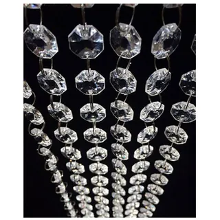 WAZHRMGHG Transparente Acryl-Kristall-Girlande, zum Aufhängen, Kronleuchter, Perlenkette, Ornament, Dekoration für Manzanita, Tafelaufsatz, Weihnachtsbaum, Hochzeit, Party, Feier (30 m)