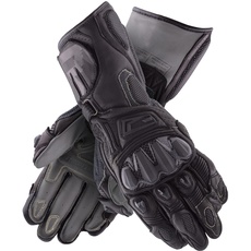 Rebelhorn Rebel Leder Motorradhandschuhe für Männer Protektoren Hartes Handgelenk und Fingerabdeckung Belüftung Flexible Elemente Touchscreen Friendly Pads