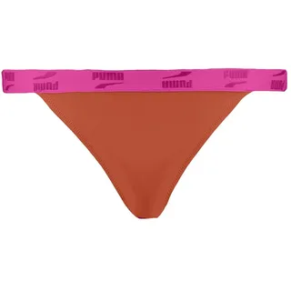 PUMA Damen Tanga Brief Bikini Bottoms, Pink / Chili, L EU