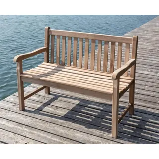 Stabile Bank Gartenbank Picadelly 120 cm in Premium Teak mit Armlehne