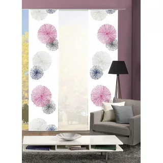 HOME WOHNIDEEN Flächenvorhang »SCOPPIO« 4er-Set flieder 60x245 cm