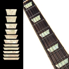 Inlay Sticker Griffbrett Position Marker für Gitarren & Bass – Dish/Trapez Les Paul Style- Alt Weiß Perle