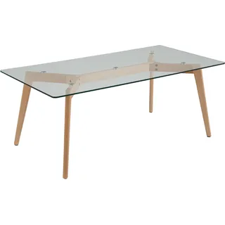 Beliani Hudson Transparent Braun Buche 120 x 46 x 60 cm