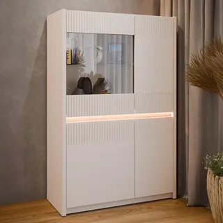 Forte Highboard 95,3 x 146,7 x 41,5 cm mauvella Eiche/Sand