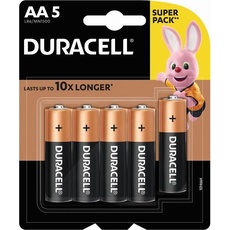 Duracell BATTERIES DURACELL AA 5 PCE, Batterien + Akkus