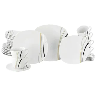 CreaTable Square City Line Kombiservice 30-tlg. weiß