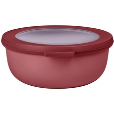 Mepal - Multi Bowl Cirqula Round - Vorratsdose mit Deckel - Geeignet als Luftdichte Aufbewahrungsbox für den Kühlschrank, Mikrowellengeschirr & als Frischhaltedosen - 1250 ml - Vivid mauve