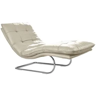 W.Schillig Relaxliege daily dreams, in Waffelkissen-Optik, wahlweise mit Motor, Freischwingergestell grau 75 cm x 110 cm x 170 cm