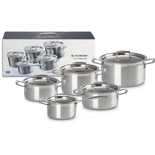 Le Creuset Topf-Set 5-tlg. Bratentopf + Fleischtopf + Stieltopf