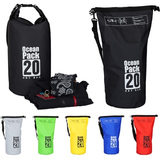 Relaxdays Dry Bag Ocean Pack LKW-Plane schwarz 20,0 l